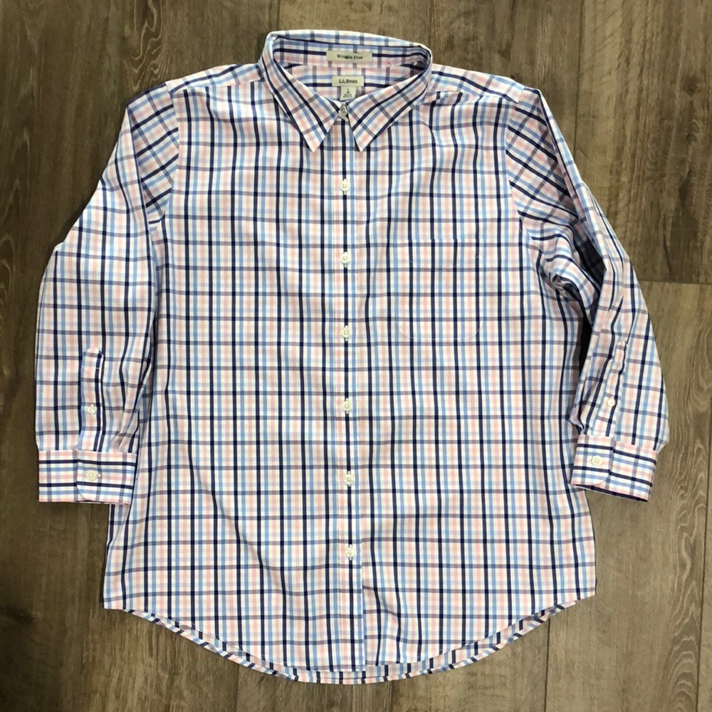 Worn once! - L.L. BEAN Men’s 100% Cotton Wrinkle Free Button Down Shirt
